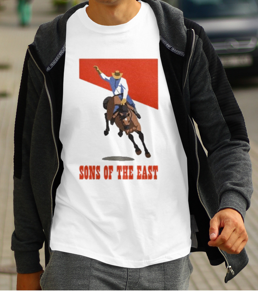 Sons Of The East Cowboy Riding Bucking Horse T-Shirt