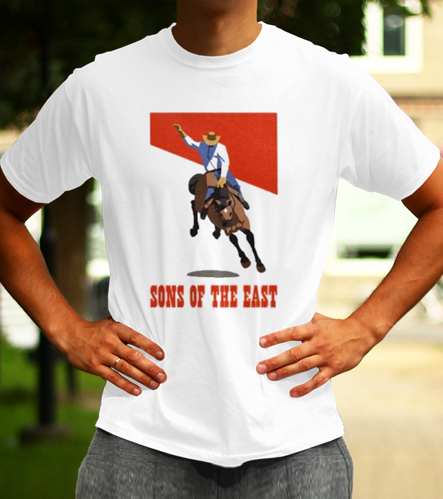 Sons Of The East Cowboy Riding Bucking Horse T-Shirt