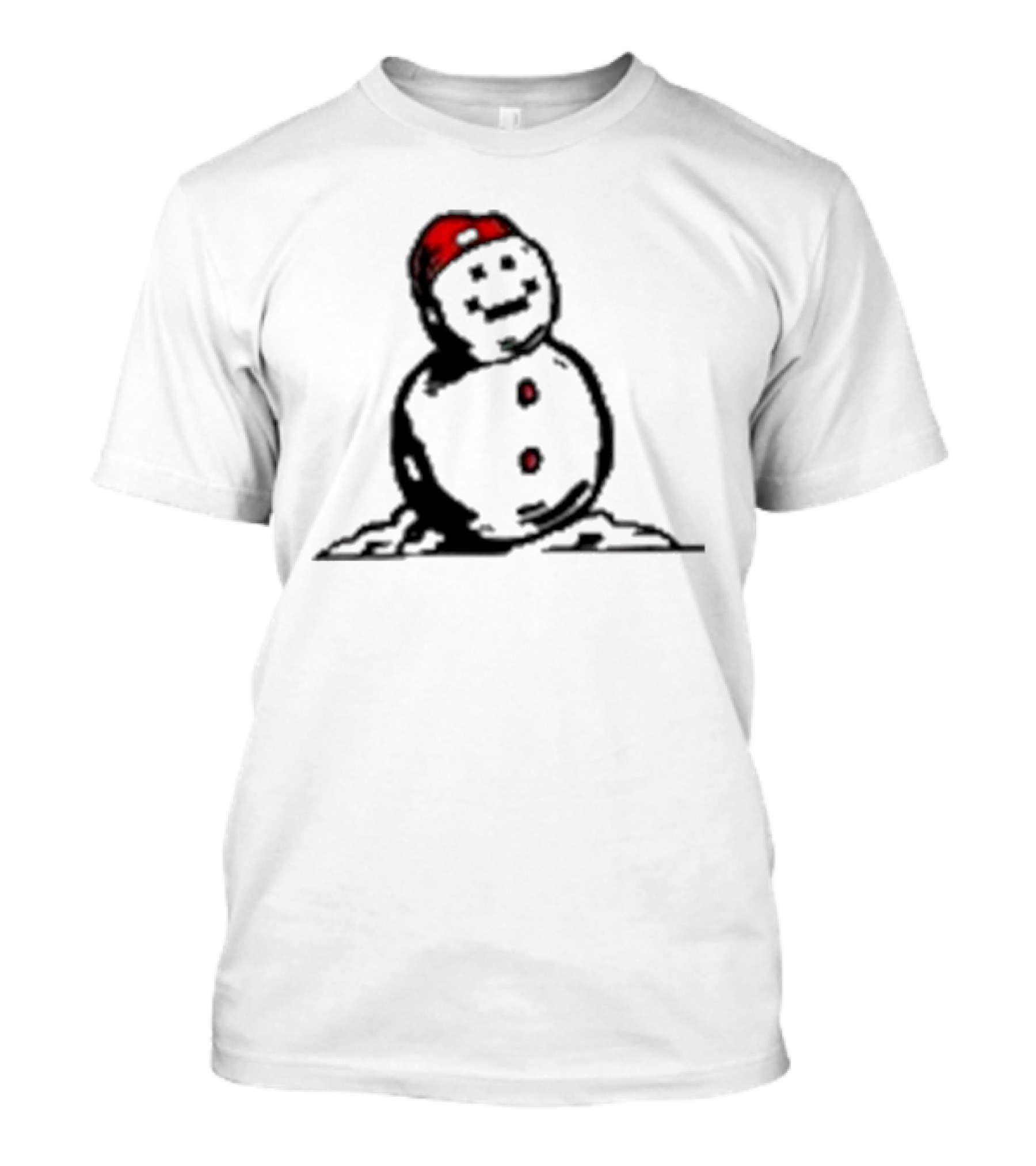 Quackity Snowman With Red Beanie T-Shirt