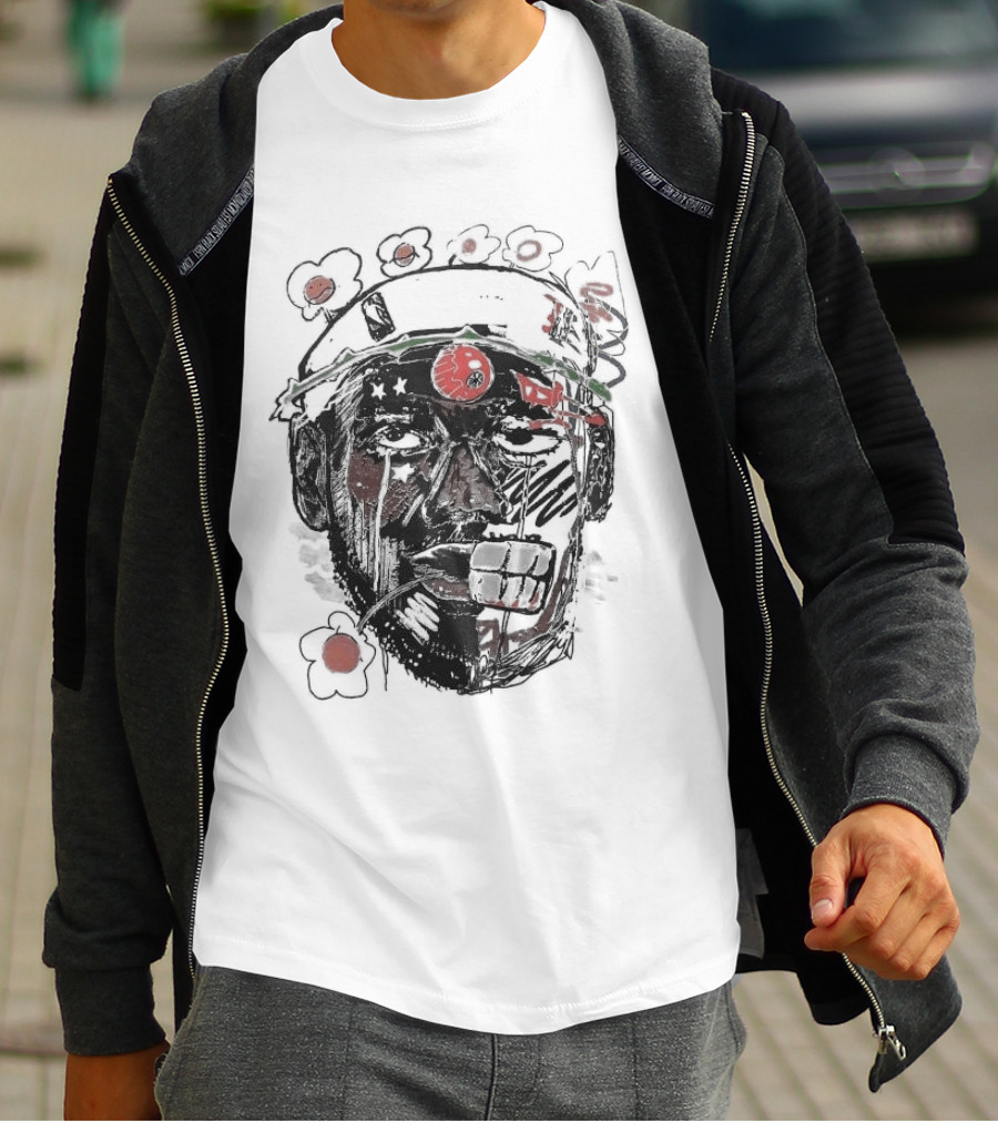 Vameee Labron James Floral Artistic Face T-Shirt