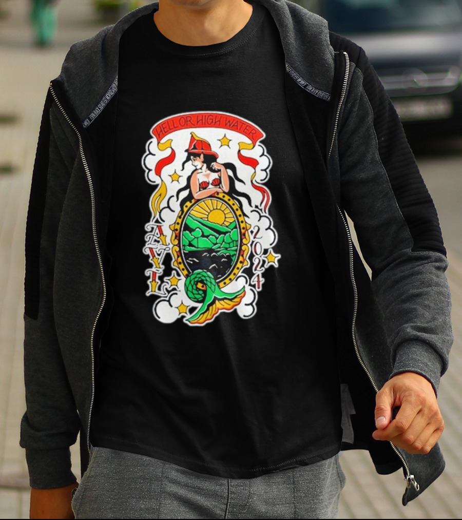 Hell Or High Water Mermaid Asheville T-Shirt