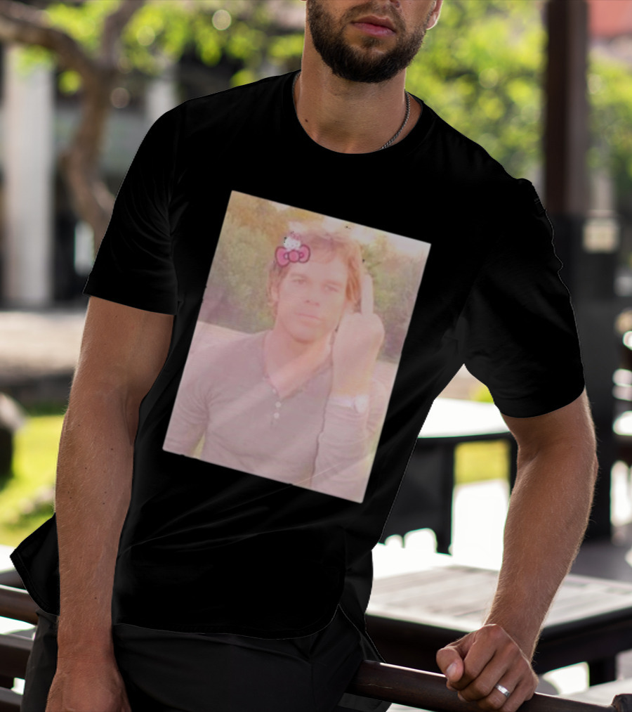 Dext Morgan Hello Kitty Coquette Bow Gesture T-Shirt