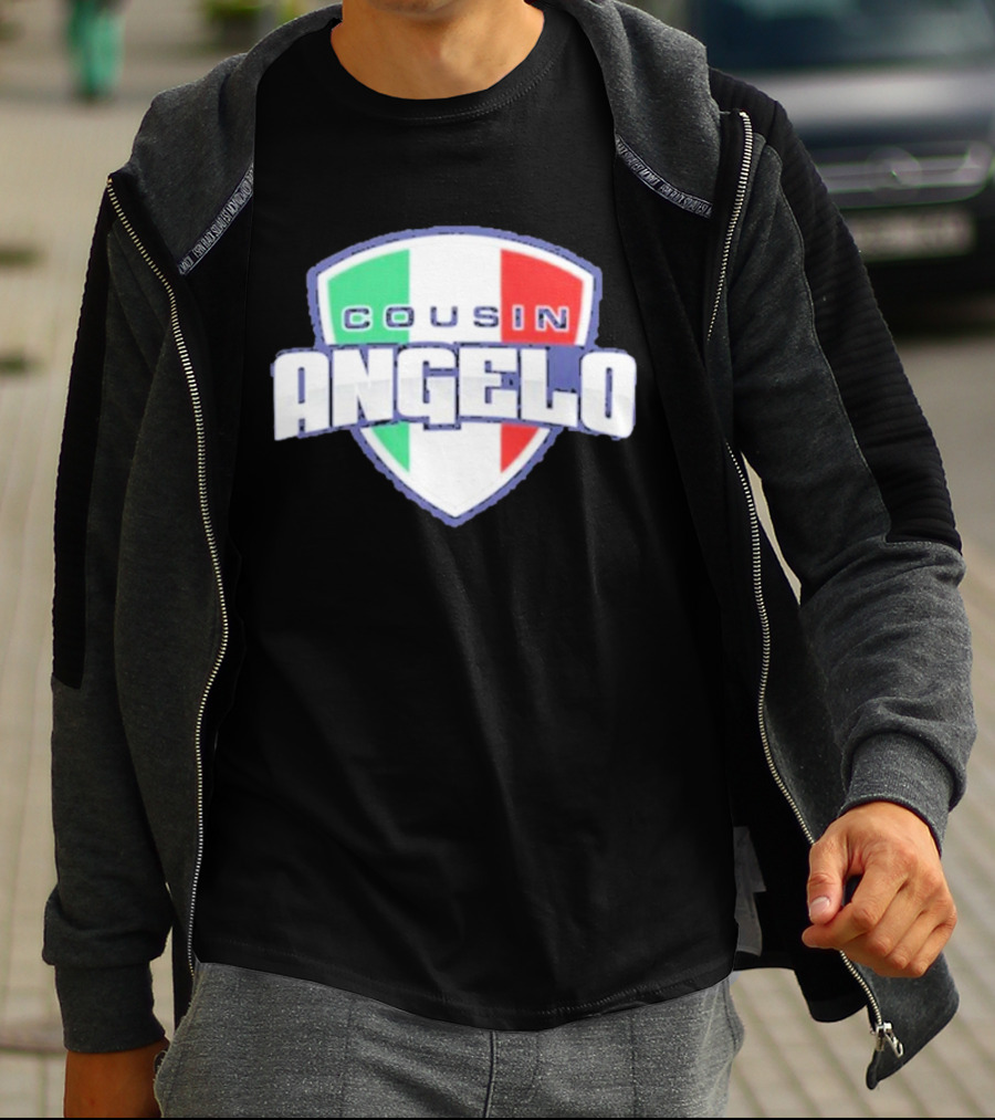 Cousin Angelo Italian Shield Tricolor T-Shirt