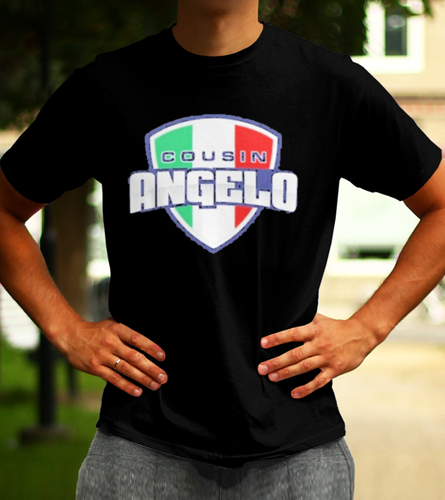 Cousin Angelo Italian Shield Tricolor T-Shirt