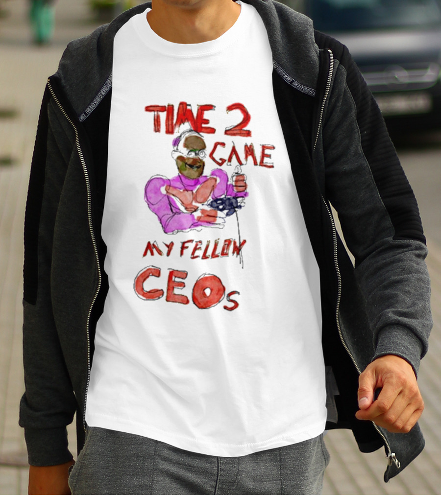 Time 2 Game My Fellow Ceos Drawing Art By Villecallio T-Shirt