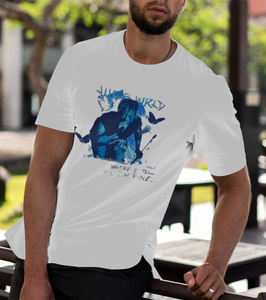 Juice Wrld Wishing Well 999 Butterfly Where I Tell You I'm Fine T-Shirt