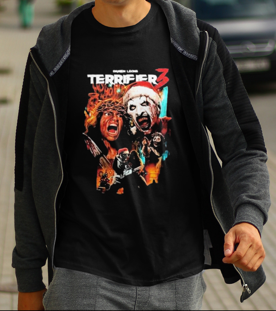 Damien Leone Terror Threads Terrifier 3 Horror Santa Claus Christmas Nightmare T-Shirt