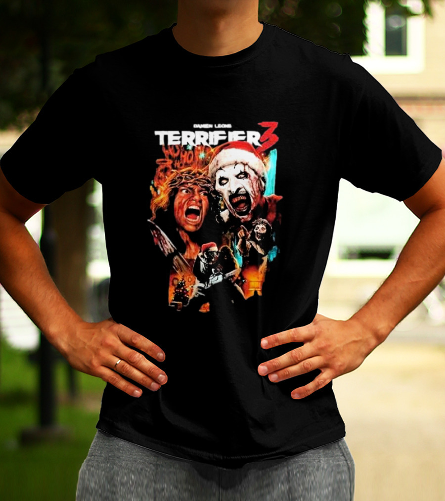 Damien Leone Terror Threads Terrifier 3 Horror Santa Claus Christmas Nightmare T-Shirt
