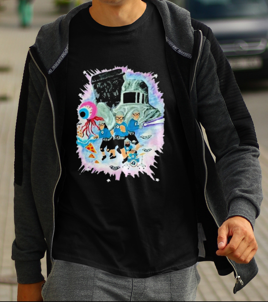 Sanguisugabogg Free Luigi Powdered Milk Pizza Eyeball Space Adventures With Aquabats Helmet And UFOs T-Shirt