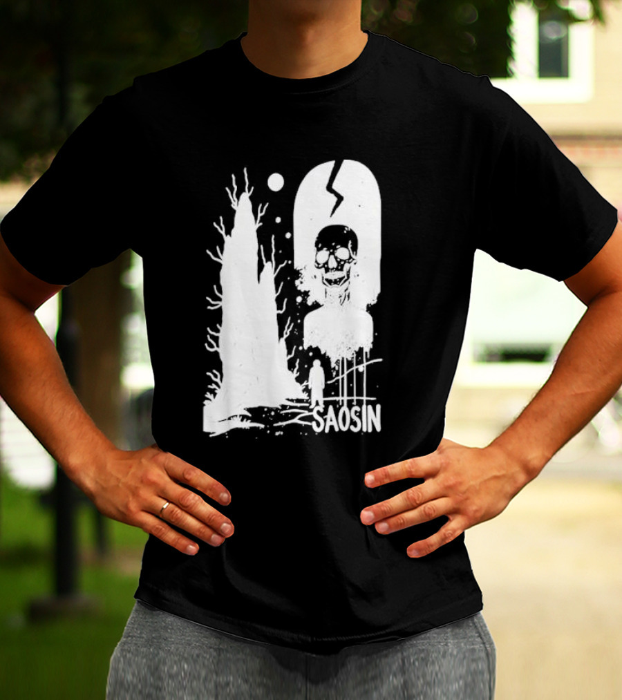 Saosin Over Skeleton Skull And Tree T-Shirt