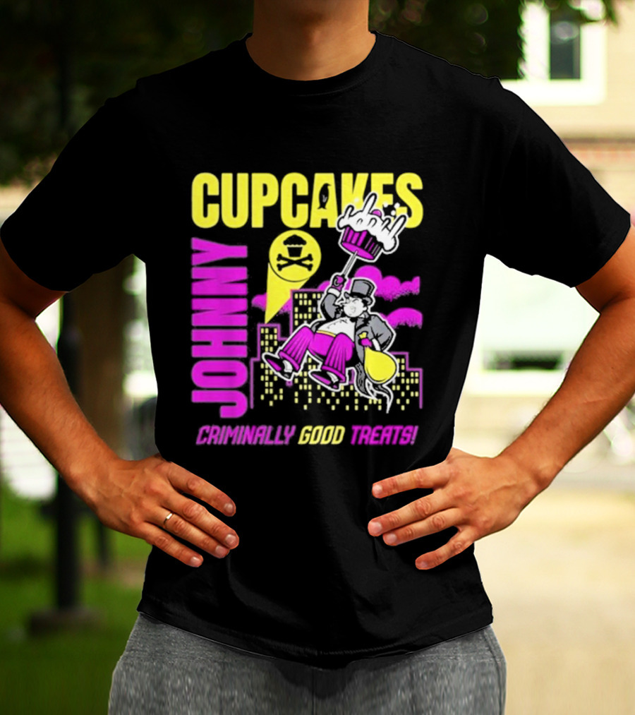 Johnny Cupcakes Criminally Good Treats Top Hat Cupcake City Adventure T-Shirt