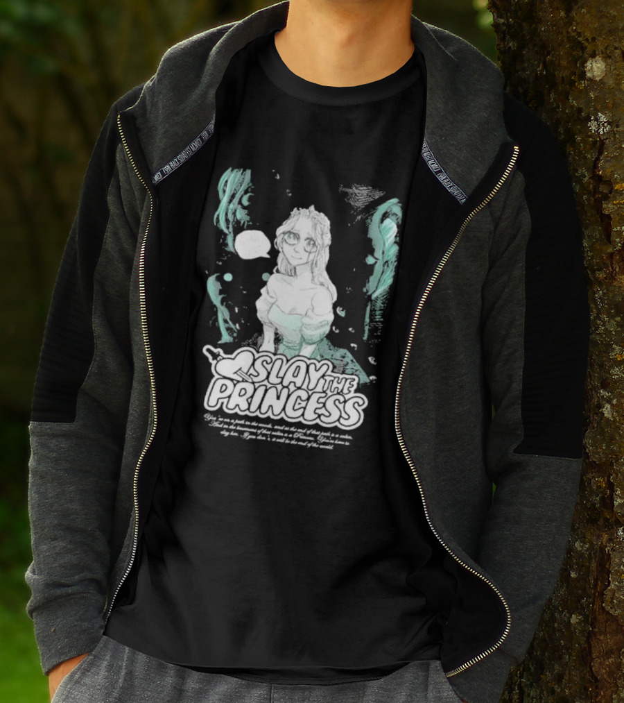 Slay The Princess Horror Game Atmospheric Illustration With Mysterious Text T-Shirt
