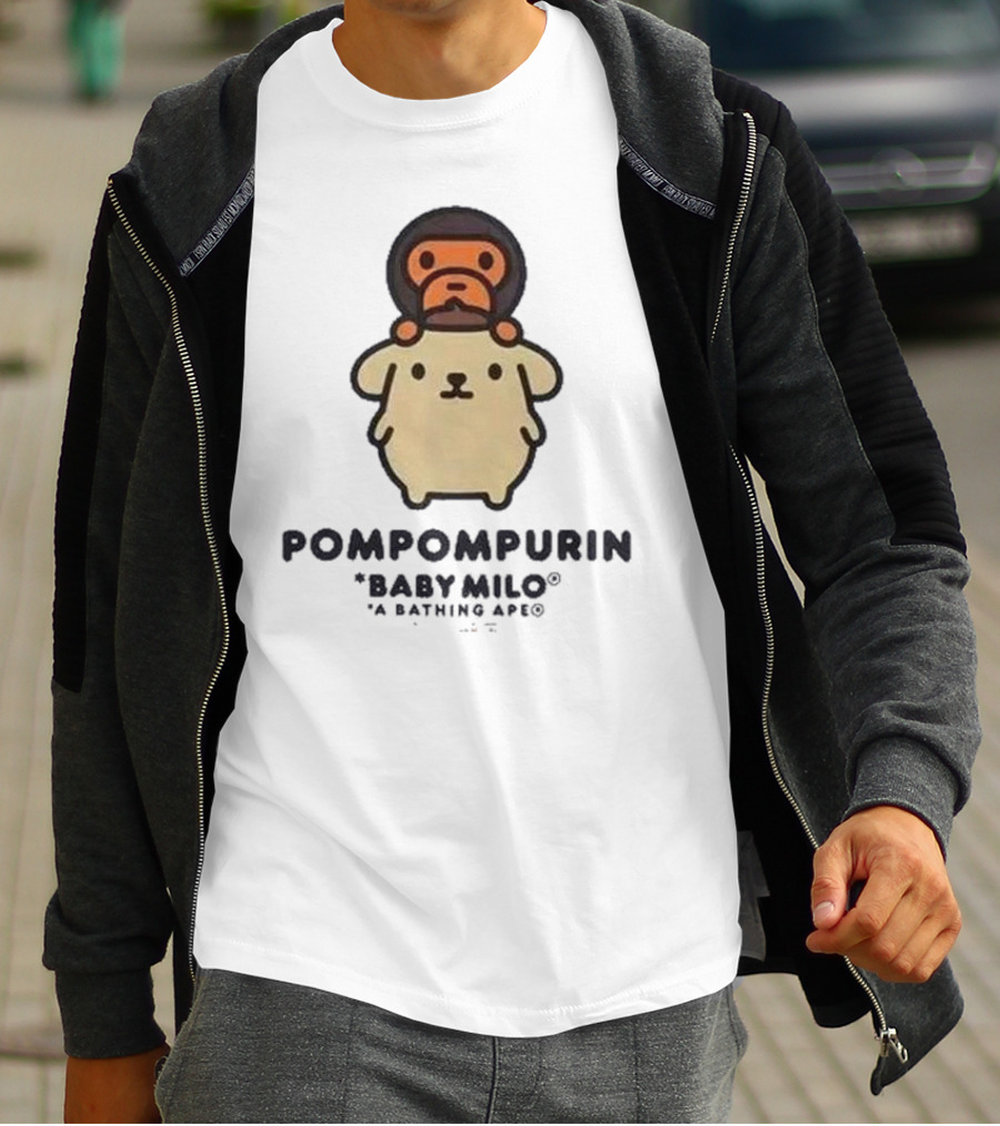 Pompompurin Baby Milo A Bathing Ape Collaboration Sanrio Ginza T-Shirt