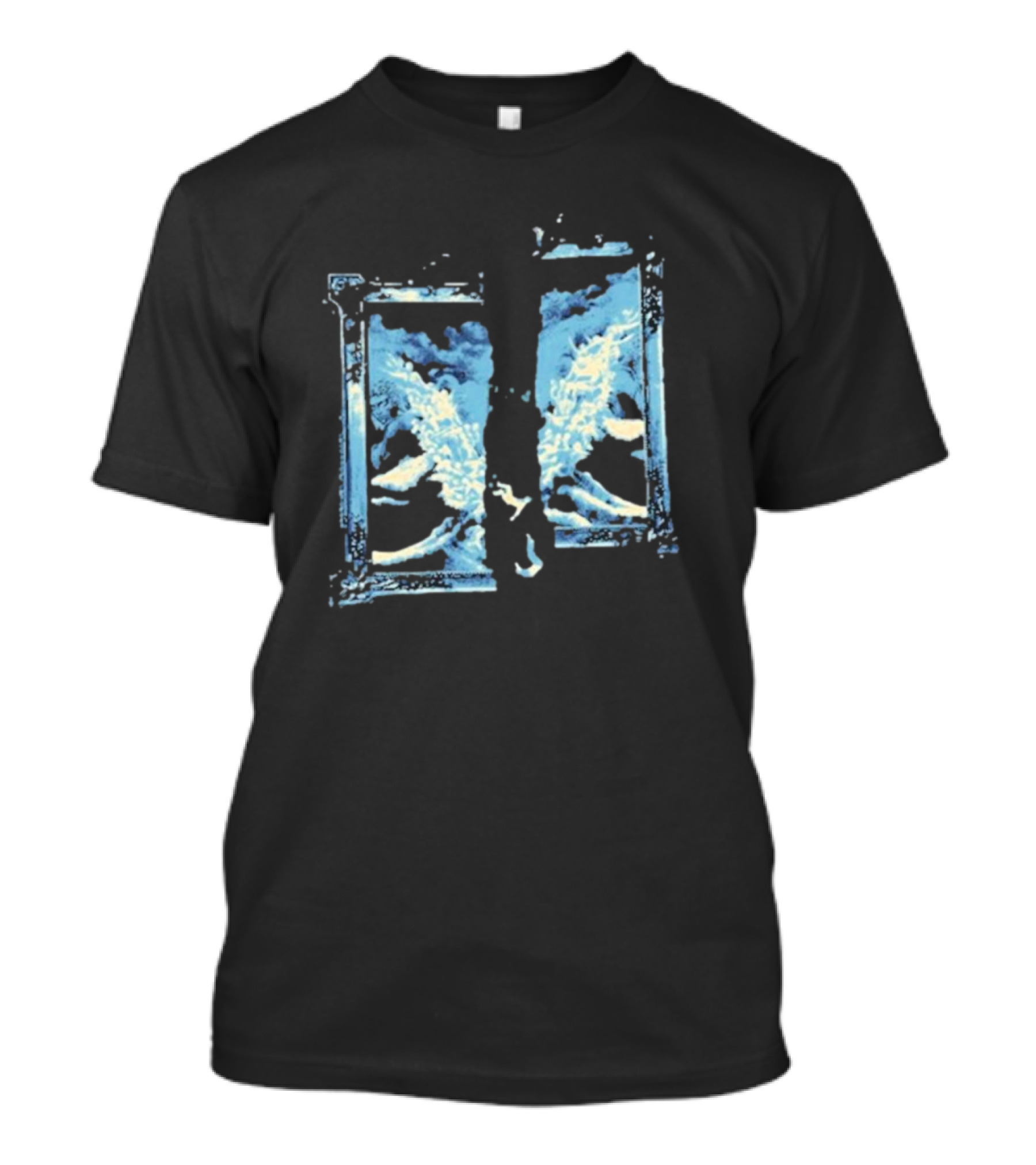 Split Album Landmvrks Blue Ocean Wave Framed Window T-Shirt