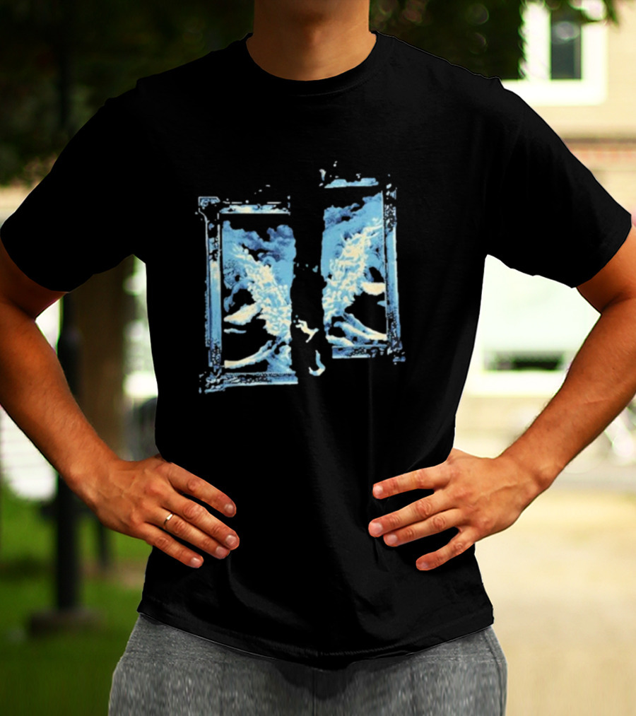Split Album Landmvrks Blue Ocean Wave Framed Window T-Shirt