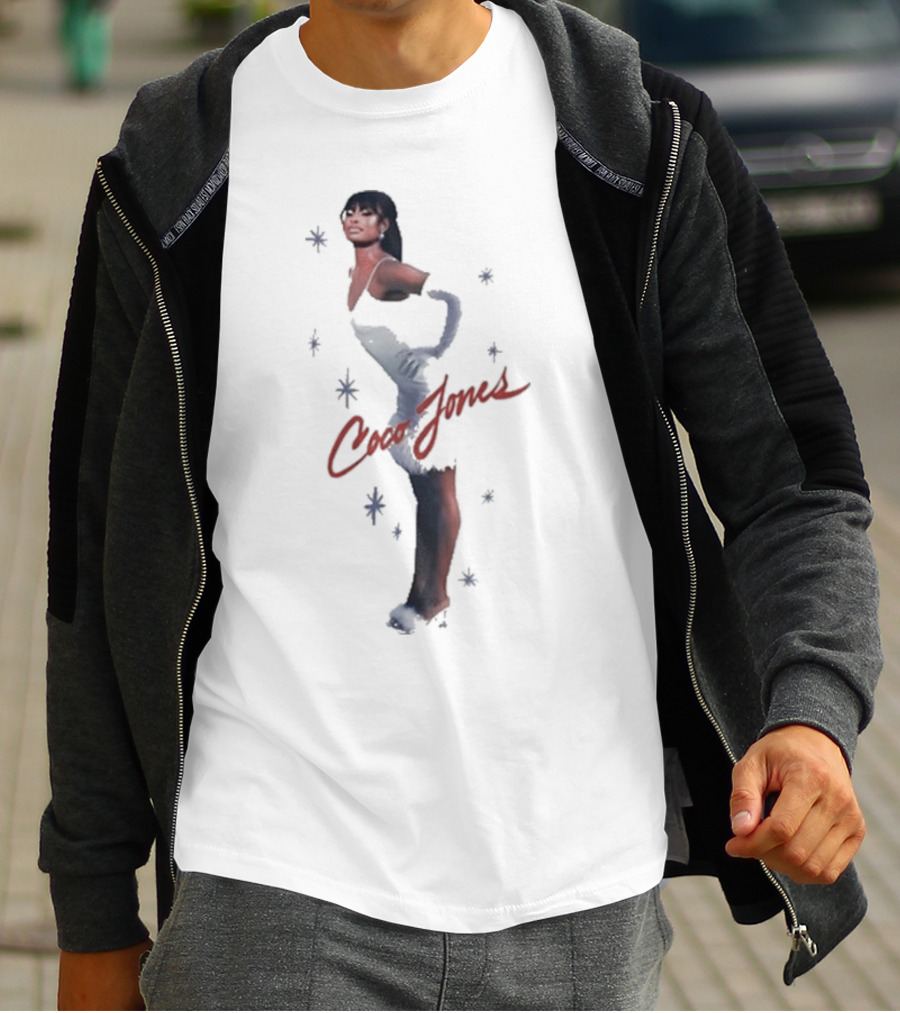 Coco Jones Holiday Coco By The Fireplace Festive Sparkle Glam T-Shirt