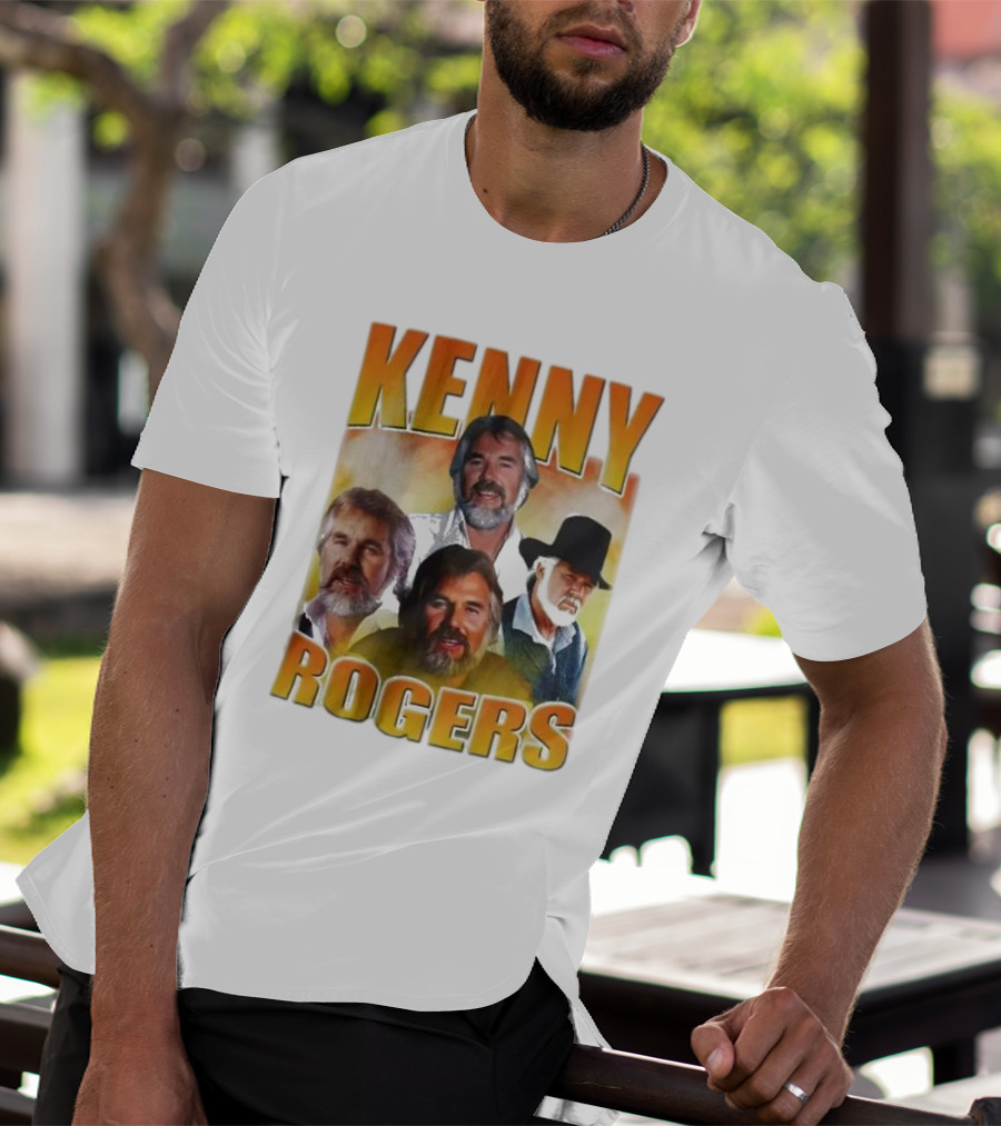 Kenny Rogers Multiple Portrait Collage T-Shirt