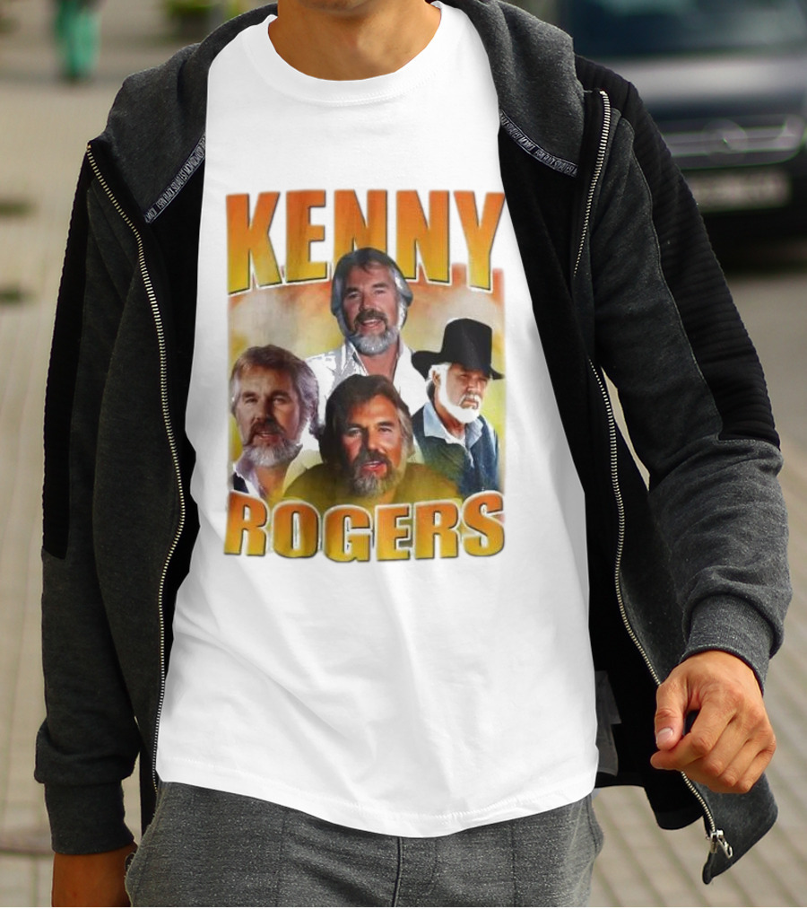 Kenny Rogers Multiple Portrait Collage T-Shirt