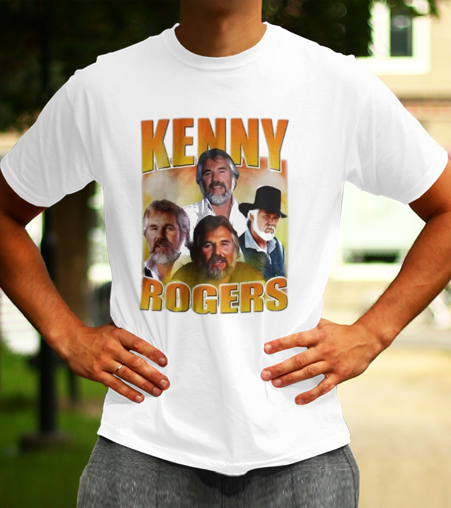 Kenny Rogers Multiple Portrait Collage T-Shirt