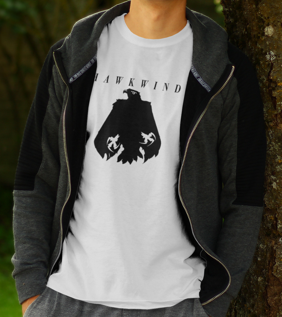 Hawkwind Eagle Silhouette With Mystical Elements T-Shirt