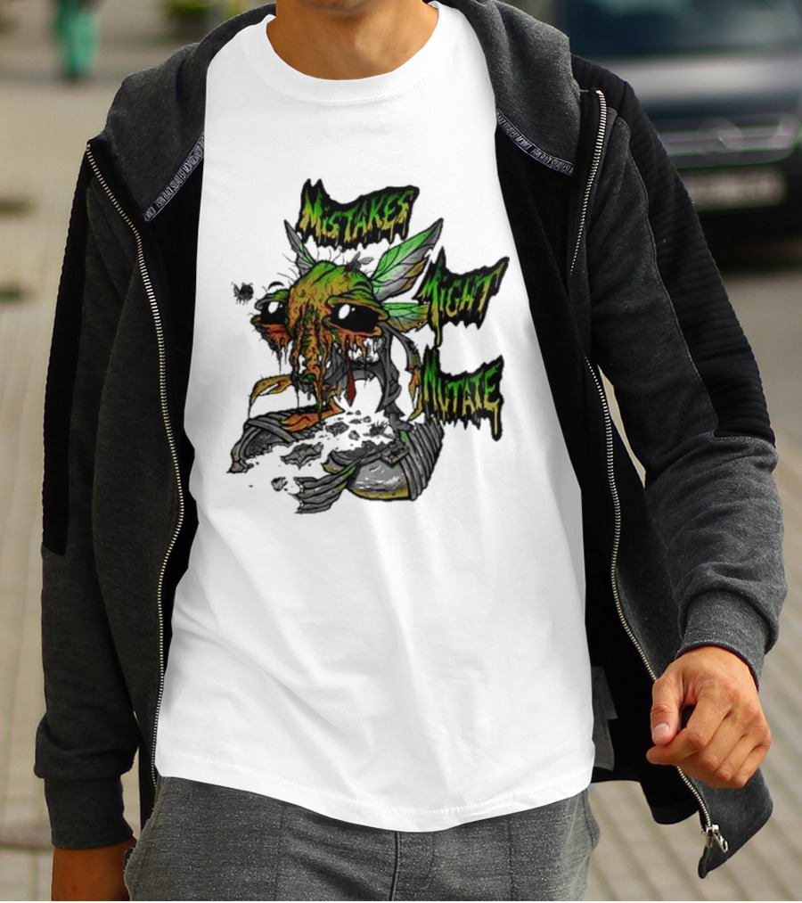 Mistakes Might Mutate Bug-Decay Creature With Green Wings And Dripping Eyes T-Shirt