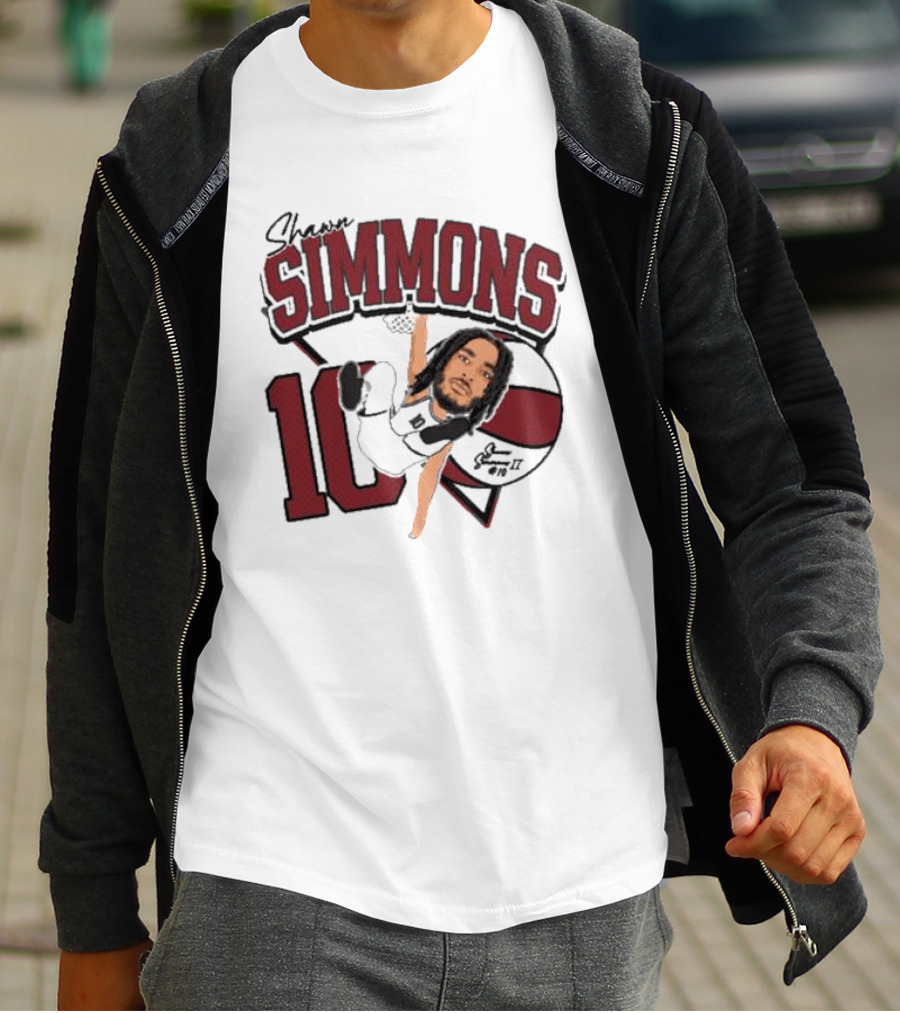Shawn Simmons Dunking Basketball Number 10 St Joe’s Forward T-Shirt