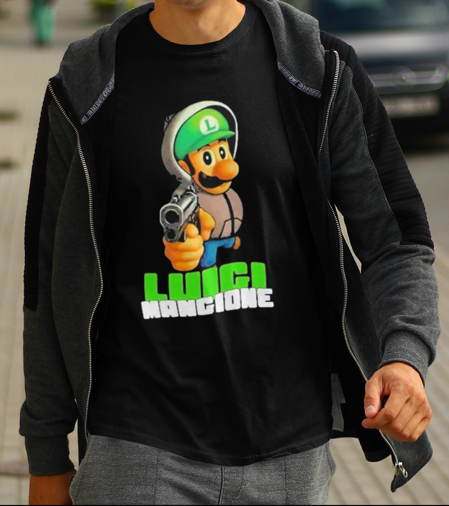 Luigi Mangione Luigi With Gun Iconic Image T-Shirt