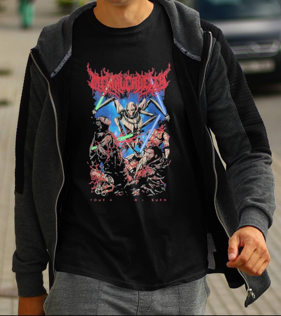 Mental Cruelty Your Allies Will Burn Lightsaber Battle T-Shirt