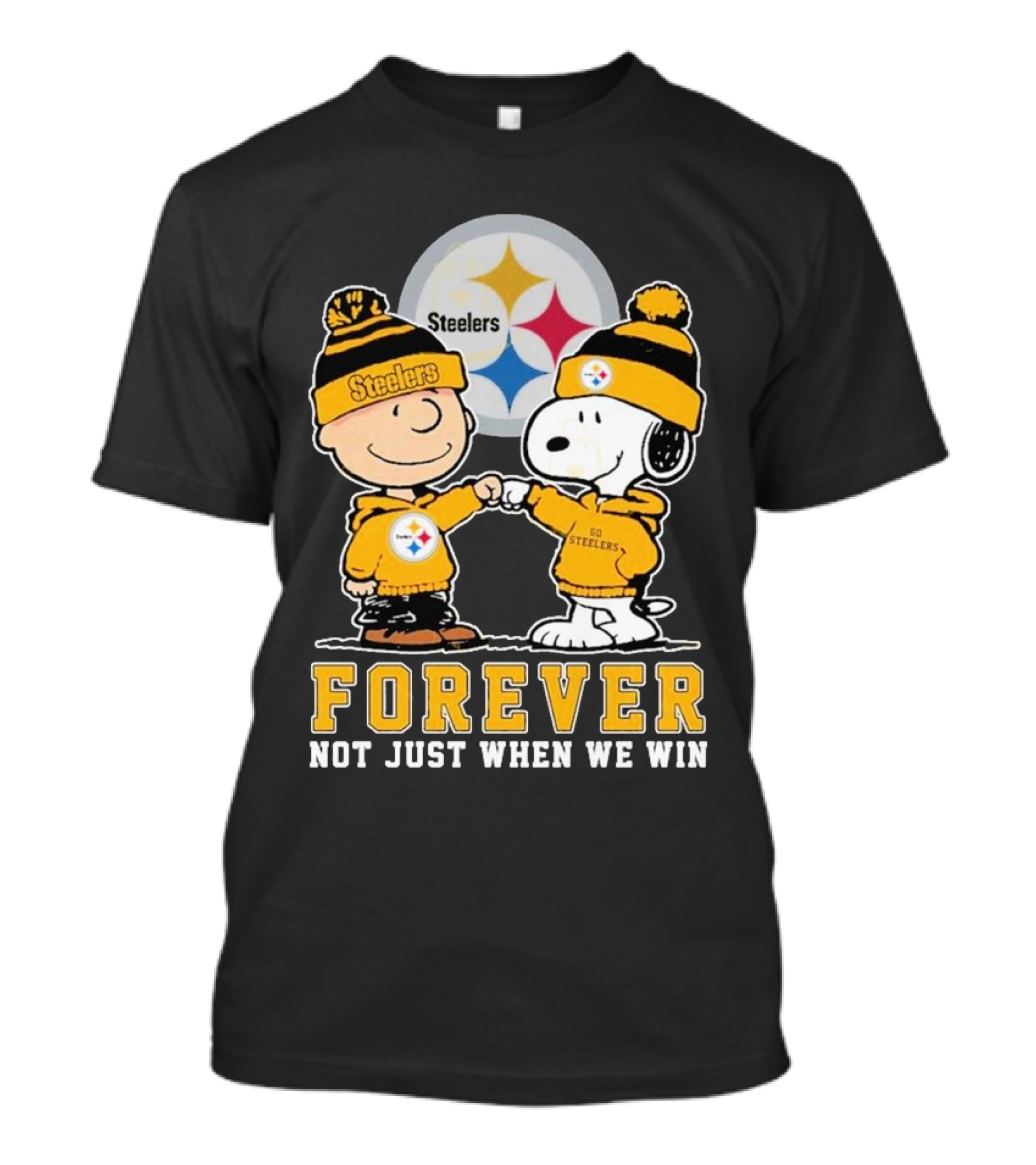 Pittsburgh Steelers Snoopy Forever Not Just When We Win Fan Fist Bump T-Shirt