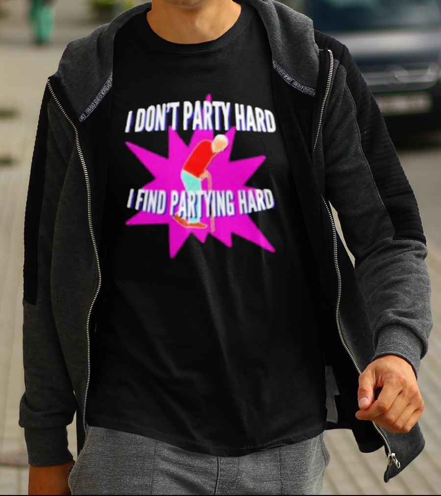 I Don’t Party Hard I Find Partying Hard Elderly Humor Starburst T-Shirt