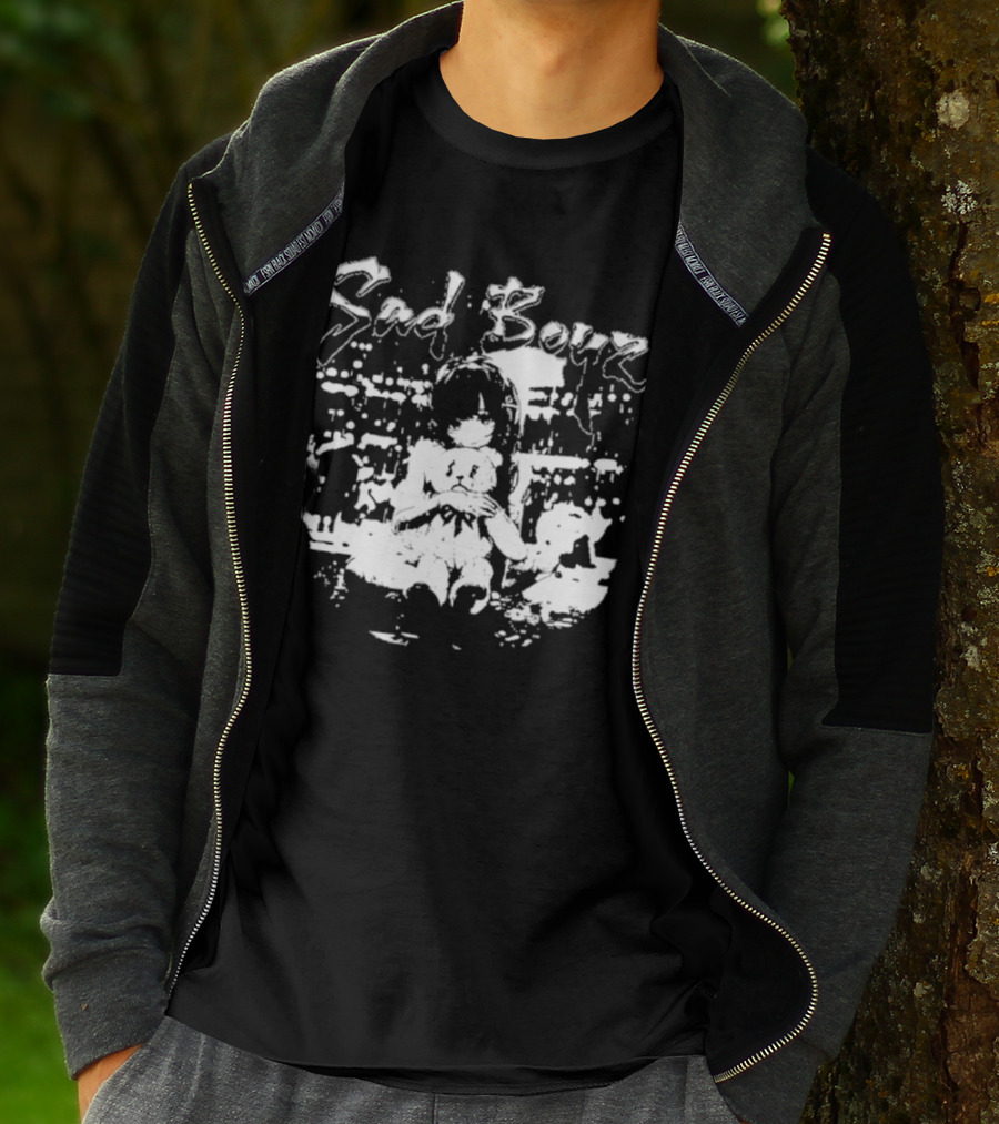 Sad Boyz Sad Bear Girl Cityscape T-Shirt