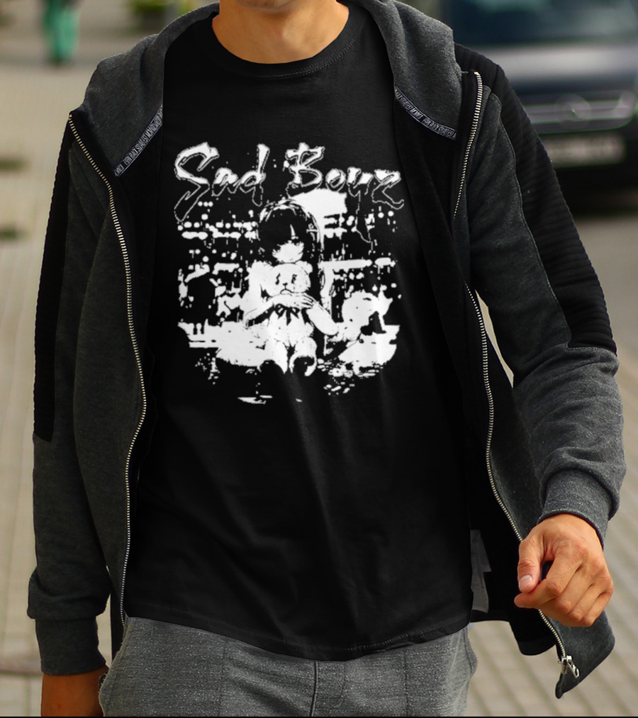 Sad Boyz Sad Bear Girl Cityscape T-Shirt