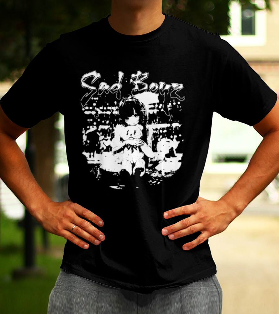 Sad Boyz Sad Bear Girl Cityscape T-Shirt