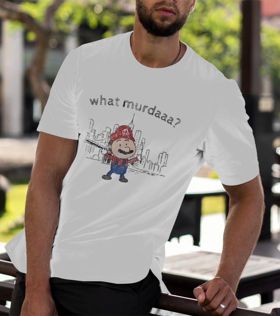 Dishonorable Mentions What Murdaaa Mario In City Skyline T-Shirt