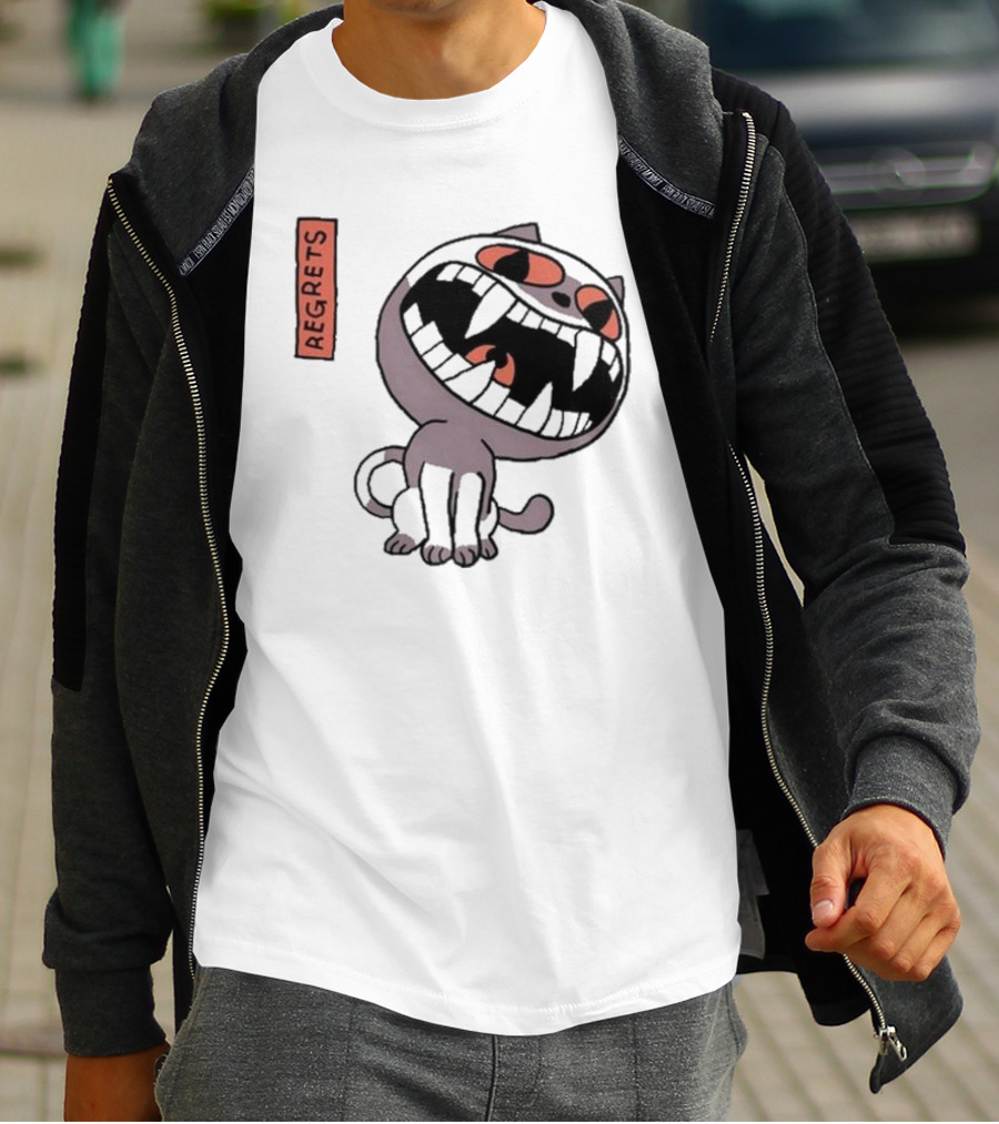 Herald Of Regrets Cartoon Cat Character T-Shirt