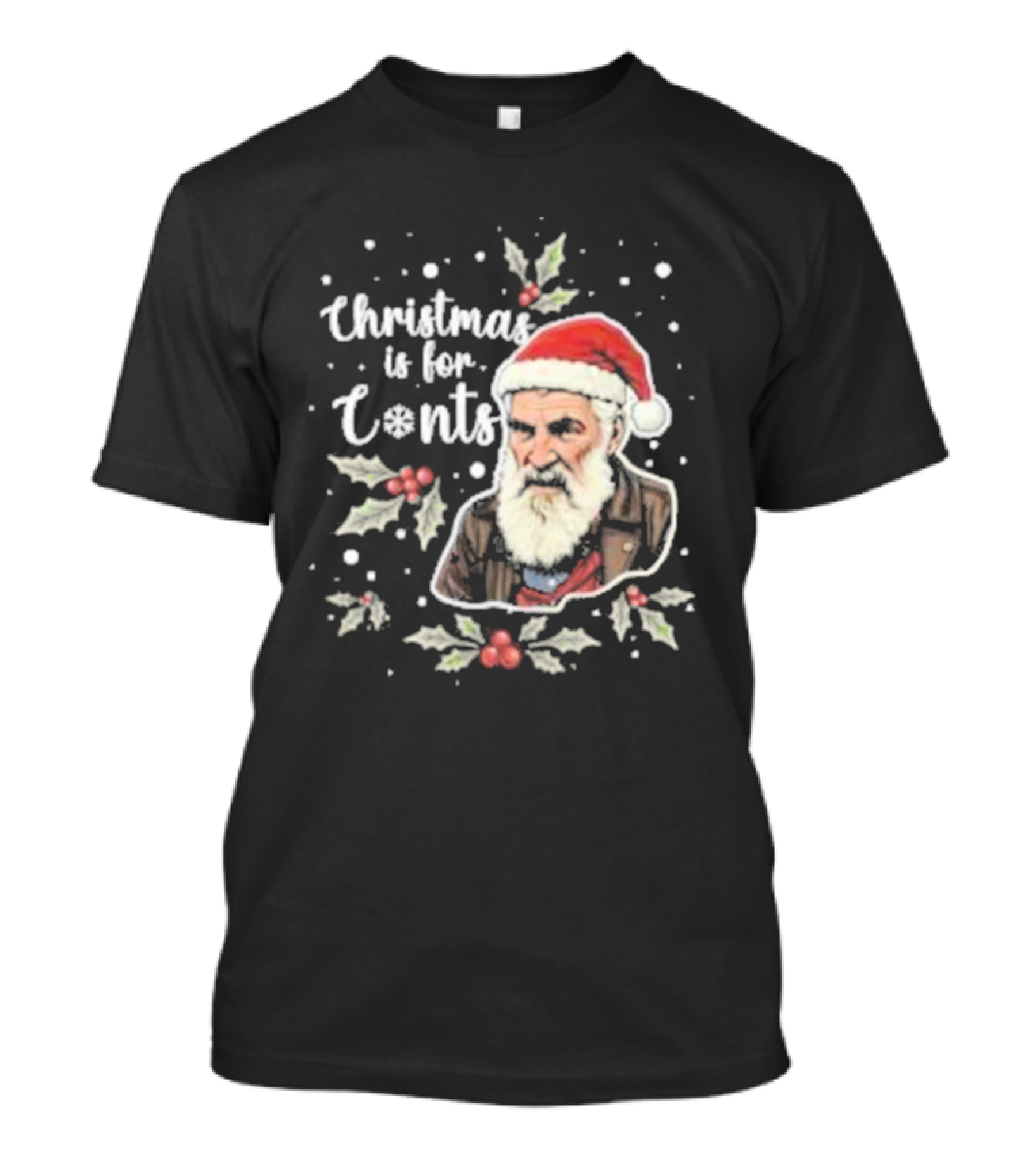 Jim Brassic Christmas Is For Cnts Santa T-Shirt