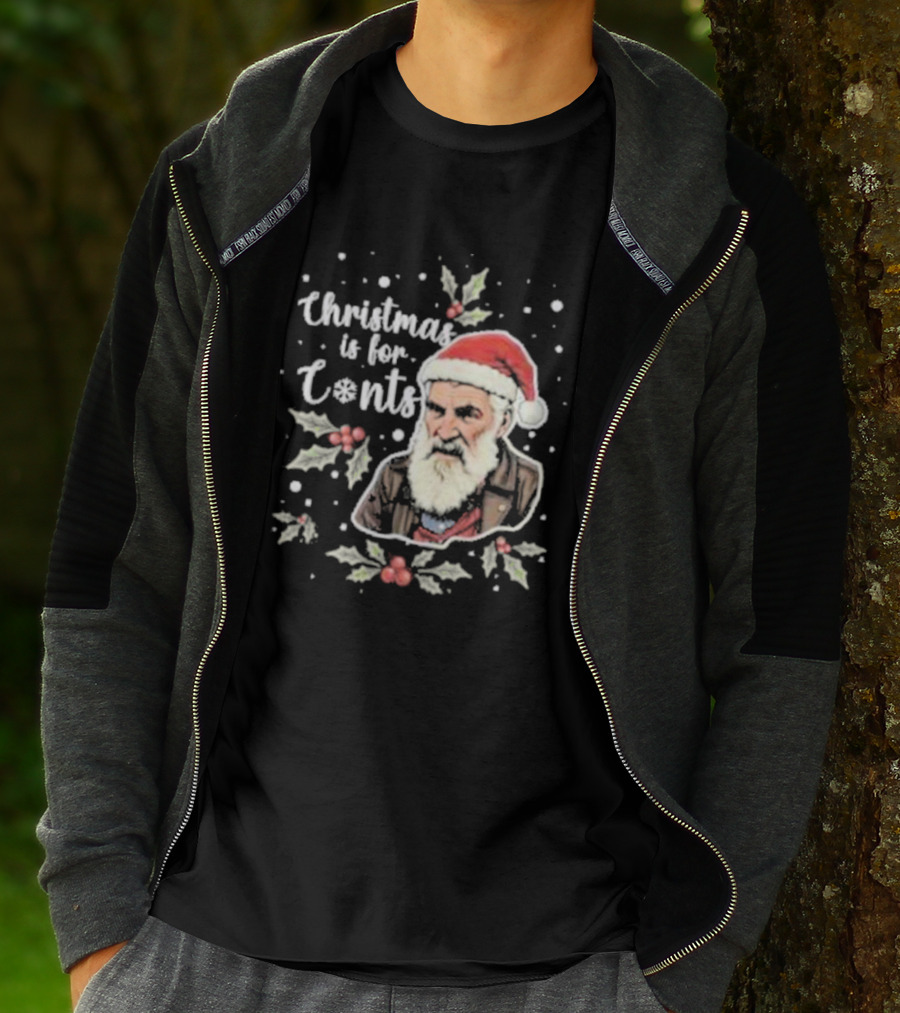 Jim Brassic Christmas Is For Cnts Santa T-Shirt
