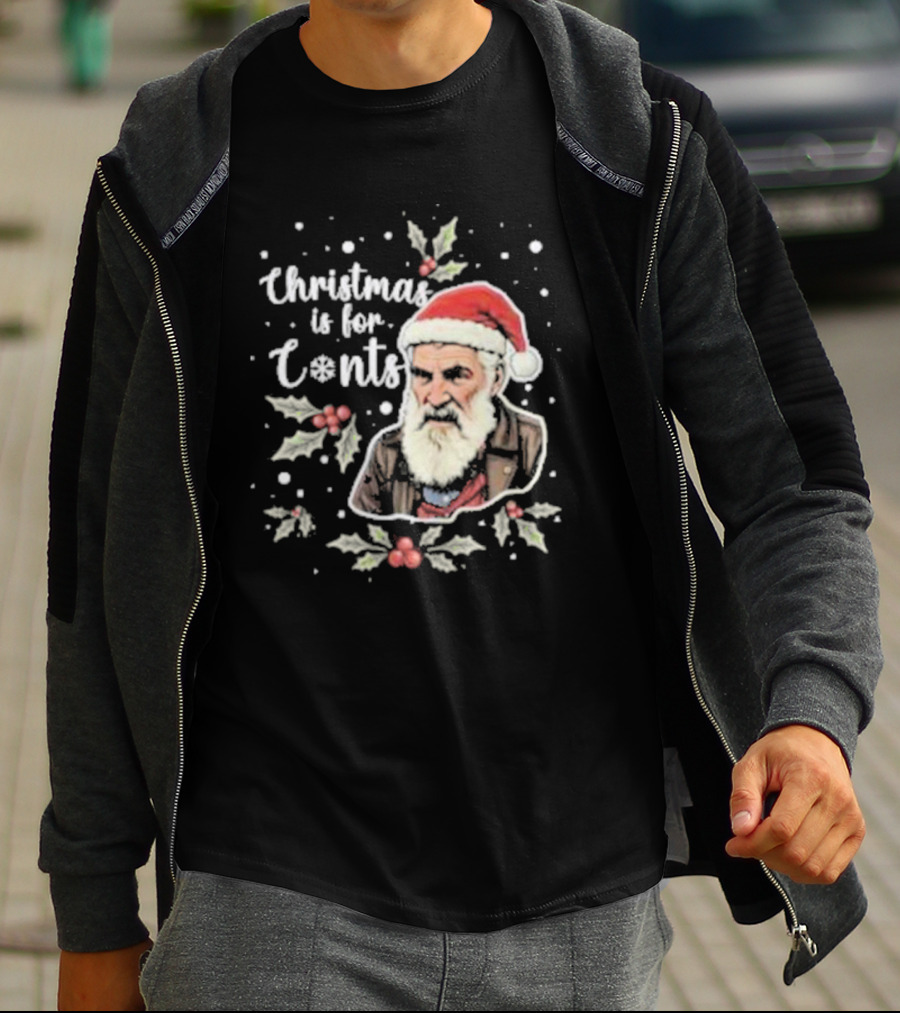 Jim Brassic Christmas Is For Cnts Santa T-Shirt