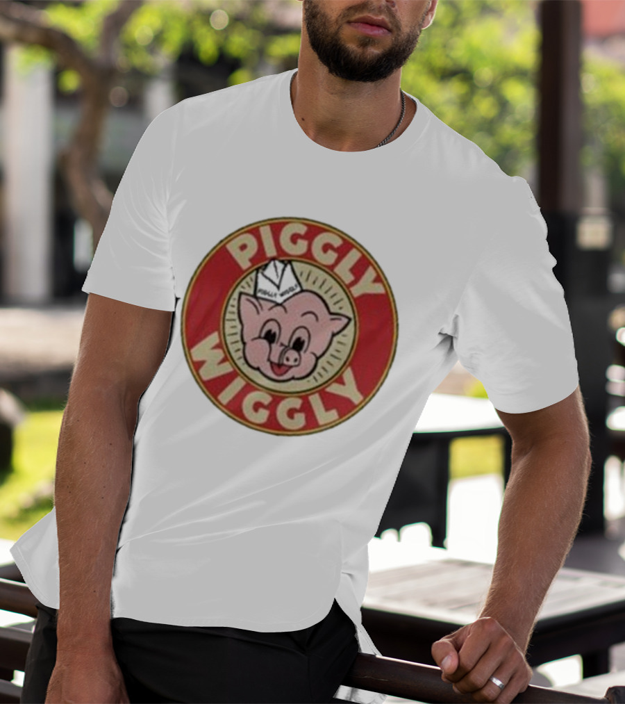Piggly Wiggly Vintage Retro Logo Iconic Pig Image T-Shirt