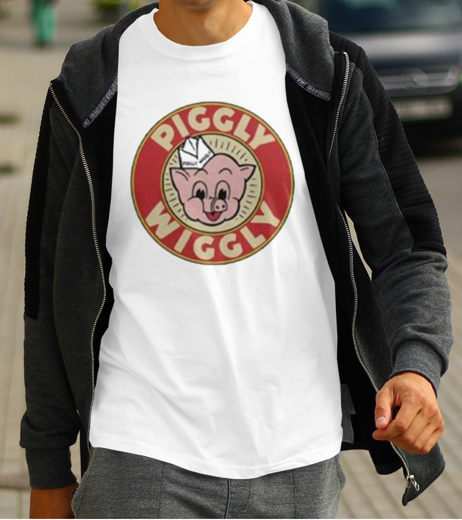Piggly Wiggly Vintage Retro Logo Iconic Pig Image T-Shirt