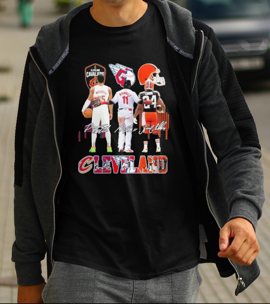 Cleveland Cavaliers Mitchell Guardians Ramirez Browns Chubb Team Unity T-Shirt