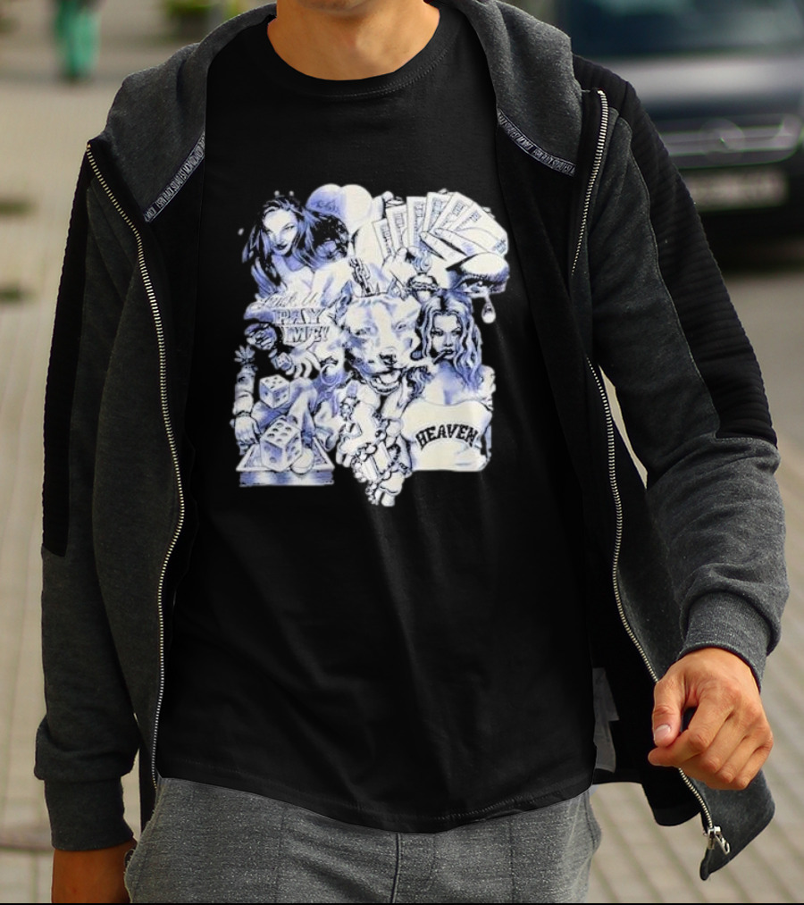 Geezyworld Heaven OTX FYPM Dice Cards Chains Women T-Shirt