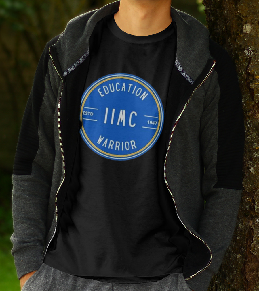 IIMC Education Warrior Estd 1947 Blue Emblem T-Shirt