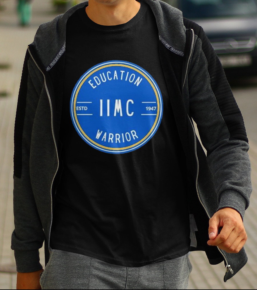 IIMC Education Warrior Estd 1947 Blue Emblem T-Shirt