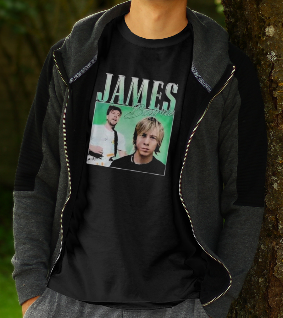 James Bourne Duo Musical Tribute Green Background T-Shirt