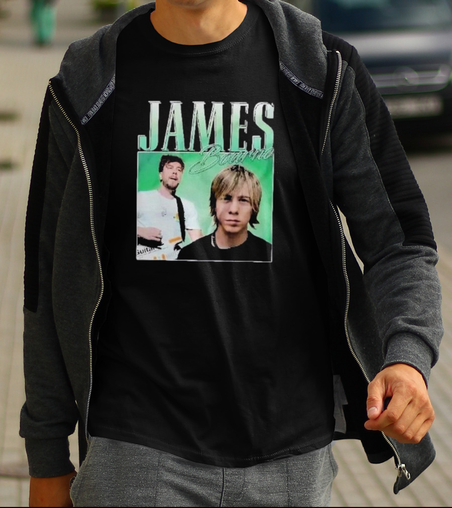 James Bourne Duo Musical Tribute Green Background T-Shirt