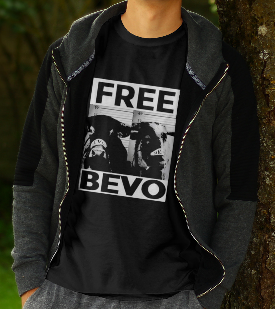 Free Bevo Mugshot Cow T-Shirt