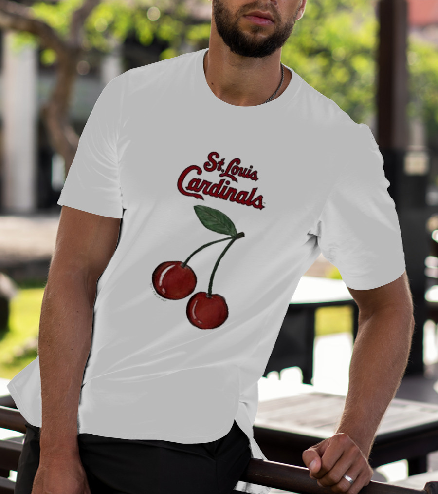 St. Louis Cardinals Cherries Baseball Team T-Shirt
