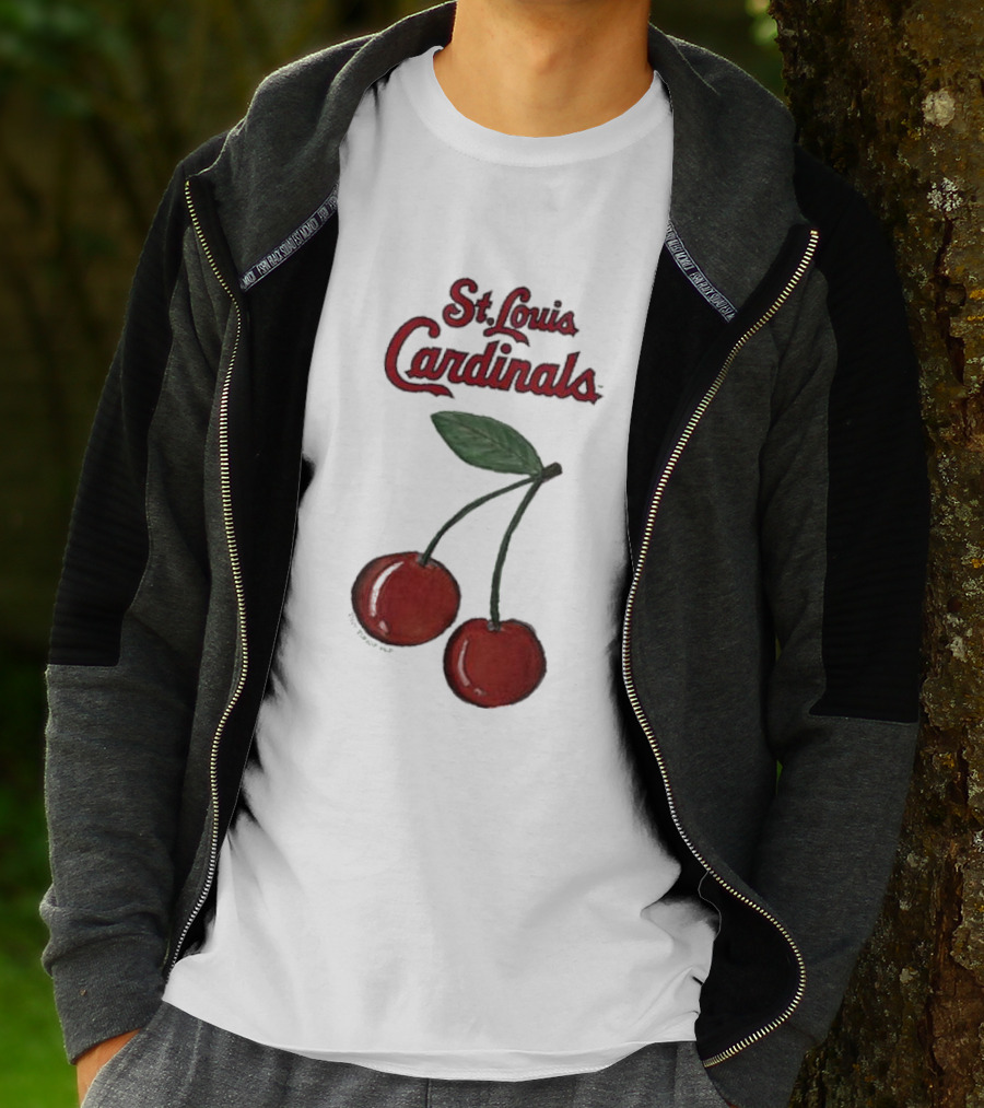 St. Louis Cardinals Cherries Baseball Team T-Shirt