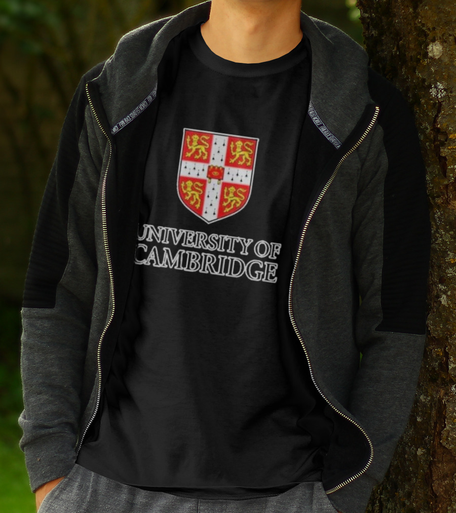 University Of Cambridge Emblem Crest With Lions And Cross T-Shirt